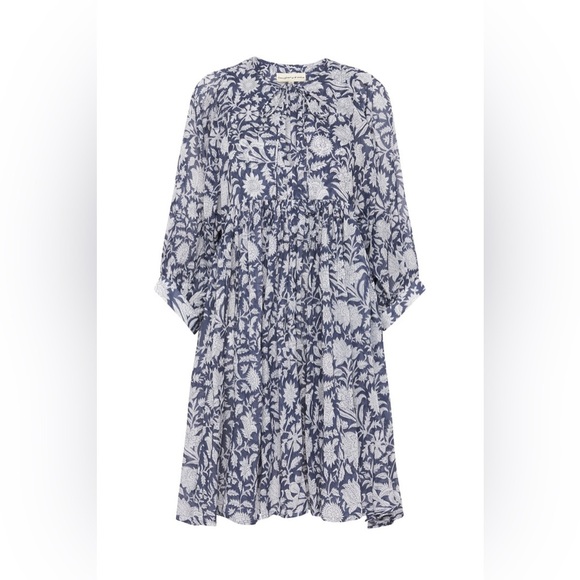 Daughters of India Kyra Mini Dress Iris Blue Size S Size Small Cotton 100% - Picture 5 of 5